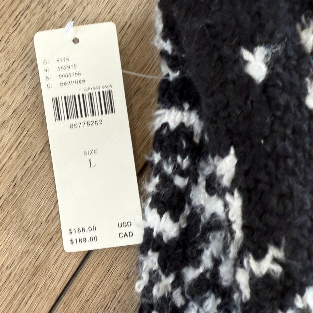 NWT Anthropologie Pilcro V-Neck Fuzzy Printed Popover Sweater - Picture 11 of 13